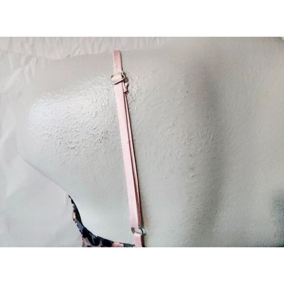 Whimsygoth Charcoal Moody Floral Burnout Sheer Mini Dress Medium - Picture 8 of 16